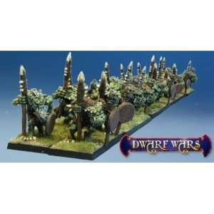   Dwarf Wars Miniatures Goblin Spear Regiment Command (4) Toys & Games