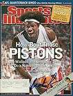 2004 ben wallace signed detroit pistons sports illustrated returns not
