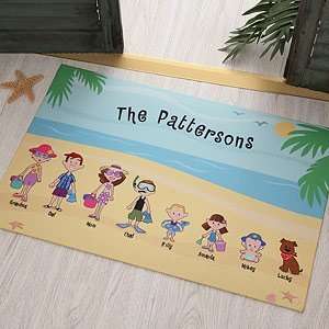  Personalized Beach Vacation Family Doormat Patio, Lawn 