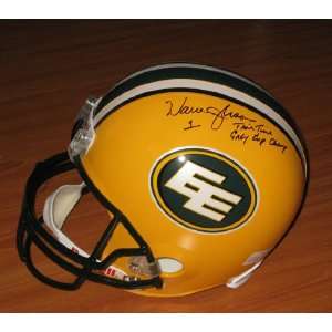   SIGNED Full Size Helmet w 5 Time Grey Cup Champ Sports Collectibles