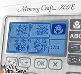 Janome Memory Craft 200E Embroidery Machine w/Monograms  