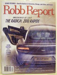 Robb Report ASTON 2010 RAPIDE April 2010 +Collection  