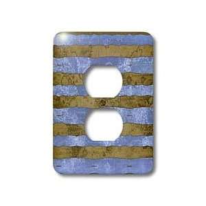 Patricia Sanders Creations   Gold and Blue Map of the World Stripes 