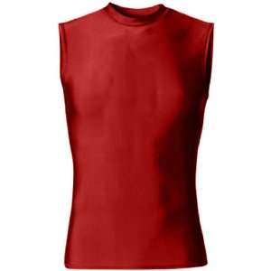   Custom A4 Compression Muscle Tees SCARLET (SCR) AS