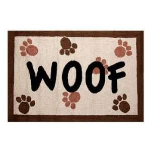 Woof and Paw Prints Hooked Rug