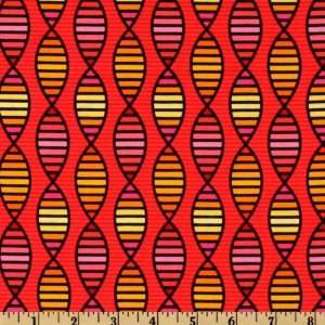  44 Wide Baby Geniuses Grow Up Double Helix Red Fabric By 