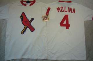 4555 MAJESTIC St Louis Cardinals YADIER MOLINA Baseball Jersey Shirt 