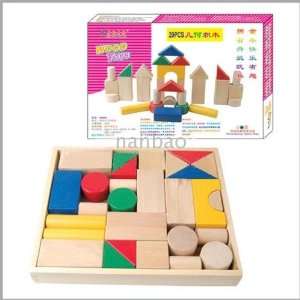  wooden childrens toys /29pcs geometric building 