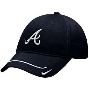  Nike Atlanta Braves Navy Blue Turnstyle Adjustable Hat 