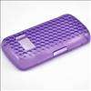 Black+Purple Diamond Gel Skin Case+Film for Nokia C6 01  