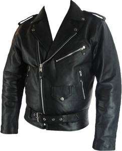   Biker style100% Real Leather Jacket #B2 XXS to 8XL Available  