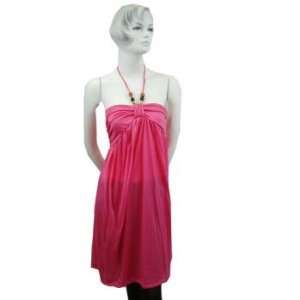  Womens Plus Size Pink Halter Tie Neck Dress Case Pack 12 