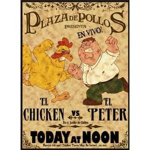   Family Guy Giclee Print (Paper) Peter vs The Chicken