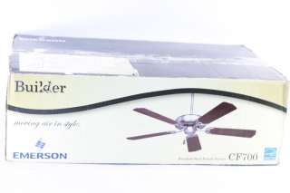 EMERSON CF700AW BUILDER INDOOR CEILING FAN, 52 IN BLADE SPAN  