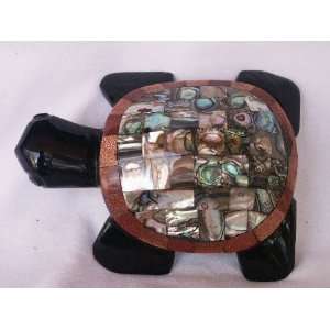   Turtle with Abalone Shell and Goldstone Inlay, 3.7.6 