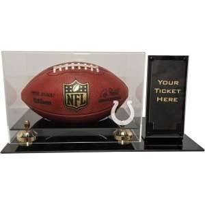 Indianapolis Colts Deluxe Football Display with Ticket Holder (Up to 2 