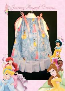 Disney Princess Dress & Sleeping Beauty Bottlecap Hair Bow Girls sz 6 