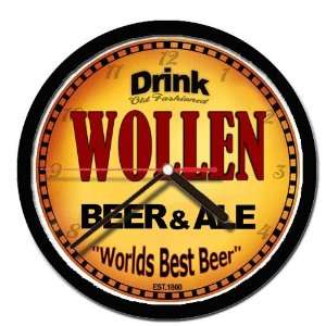  WOLLEN beer and ale cerveza wall clock 