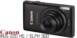 Canon IXUS 220 HS / PowerShot Digital ELPH 300 HS Black 220HS ELPH 300 