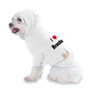  I Love/Heart Braeden Hooded T Shirt for Dog or Cat LARGE 