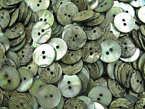 144pc 22L 9/16 SMOKE SHELL BUTTON AGOYA MOTHER OF PEARL  