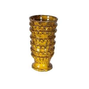 Abigails Cognac Thumbprint Vase 