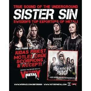  Sister Sin   Posters   Limited Concert Promo