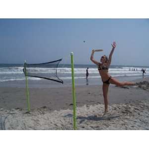  Beach Paddle Ball DOUBLES Net Without Poles Sports 