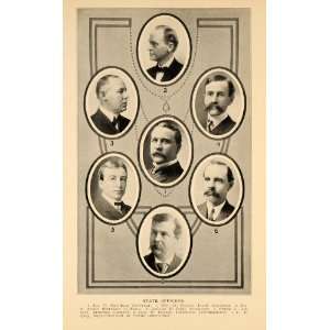  1907 Wisconsin Governor Davidson State Officials Print 