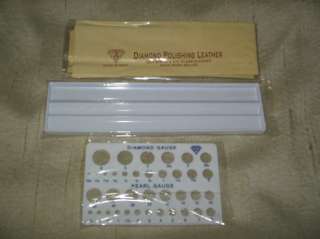 Jewelry Diamond polishing measuring handling Kit Case Tweezers 
