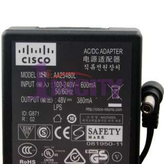 NEW Genuine CISCO AA25480L 48V 380mA AC POWER ADAPTER  