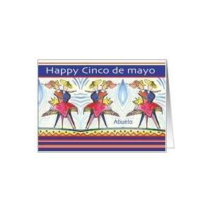  Abuelo Happy Cinco de mayo Dark Blue Tango Dancers Card 