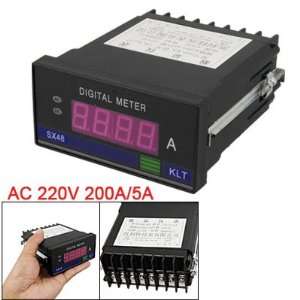   AC 220V 200A Red Digital LCD Volt Amp Panel Meter