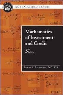   of Investment and Credit, 5th Edition (ACTEX Academic Series