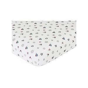  Nautical Nights Fitted Crib Sheet Baby/Toddler Bedding 