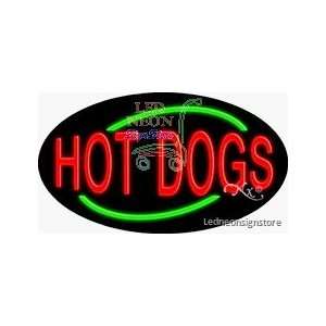Hot Dogs Neon Sign 17 inch tall x 30 inch wide x 3.50 inch wide x 3.5 