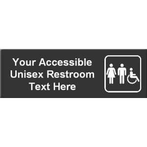  Accessible Unisex Restroom Symbol Sign Trumpeteur Frosted 