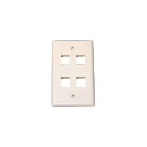  StarTech PLATE4IV 4 Outlet RJ45 Universal Wall Plate 