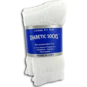  Creswell Diabetic Socks White Size 13 15   3 ea 