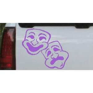 Purple 8in X 7.0in    Drama Theater Masks Other Car Window Wall Laptop 