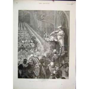    1893 Lord Mayor Banquet Guildhall Chef Carving Food