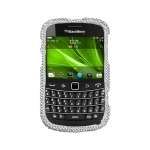 Silver Rhinestone Bling Hard Case Cover Blackberry Bold 9900 9930 4G 