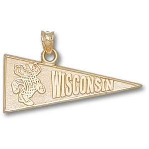 University of Wisconsin Bucky Pennant Pendant (14kt)  