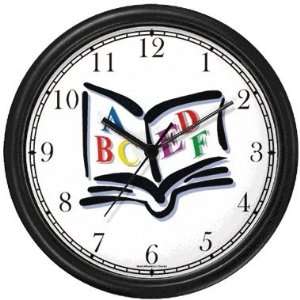  ABCs Book of Alphabet Wall Clock by WatchBuddy Timepieces 