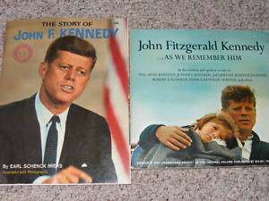   FITZGERALD KENNEDY AS WE REMEMBER HIM + THE STORY OF JFK 2 BOOK LOT