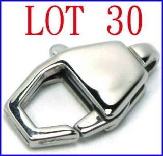 LOT 30 15x10mm 316L Stainless Steel Lobster Clasp  