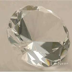  Clear Glass Crystal Diamond Shaped Paperweight 80mm (3 