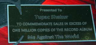 Tupac Shakur 2pac Me Against The World Gold Platinum Record cd  