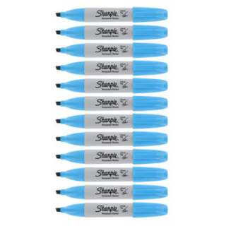 12 Sharpie Turquoise Chisel Tip Permanent Markers 38288 071641382886 