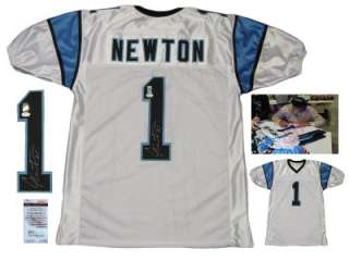Cam Newton SIGNED White Jersey   JSA WPP   Carolina Panthers 